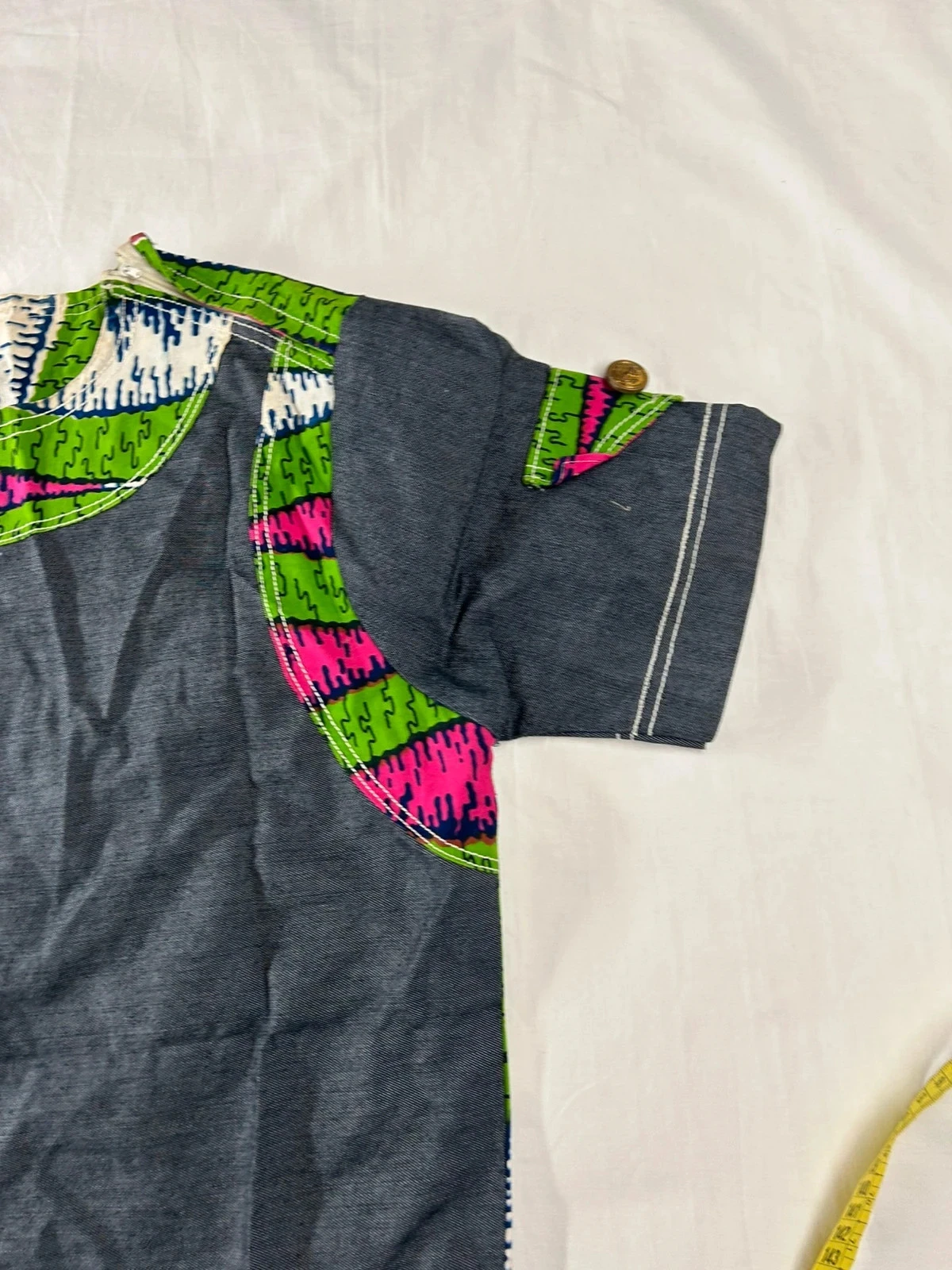 Vintange traditionele jurk met veelkleurige print – photo 6